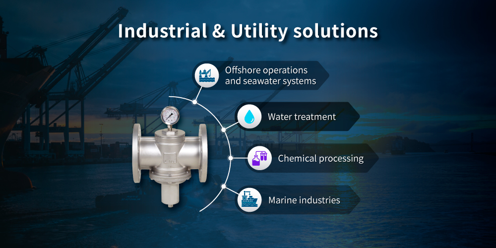Applications of Z-Tide duplex stainless steel pressure reducing valve